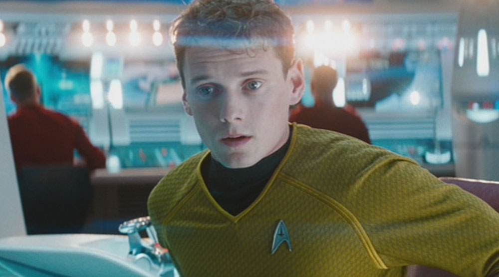 Yelchin as Pavel Chekov in the STAR TREK reboots.