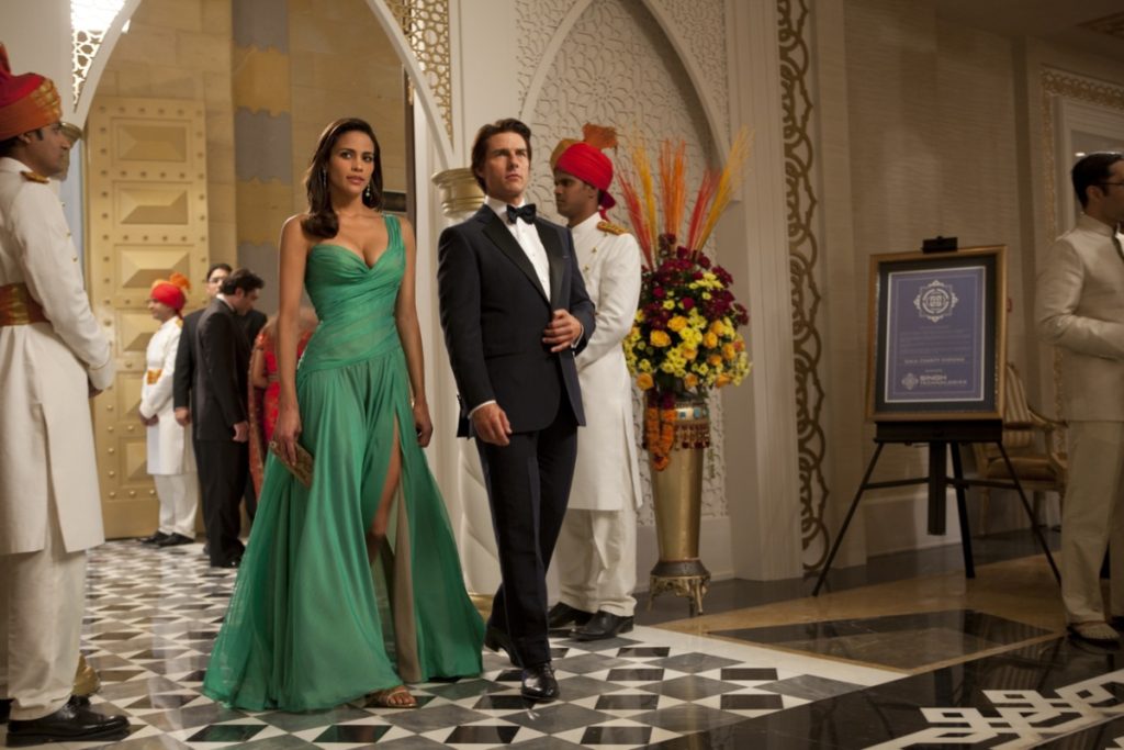 Paula Patton and Tom Cruise in “Mission: Impossible – Ghost Protocol”.