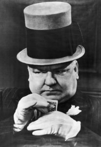 Original Caption: W.C. Fields in typical poker face pose. Undated photograph.