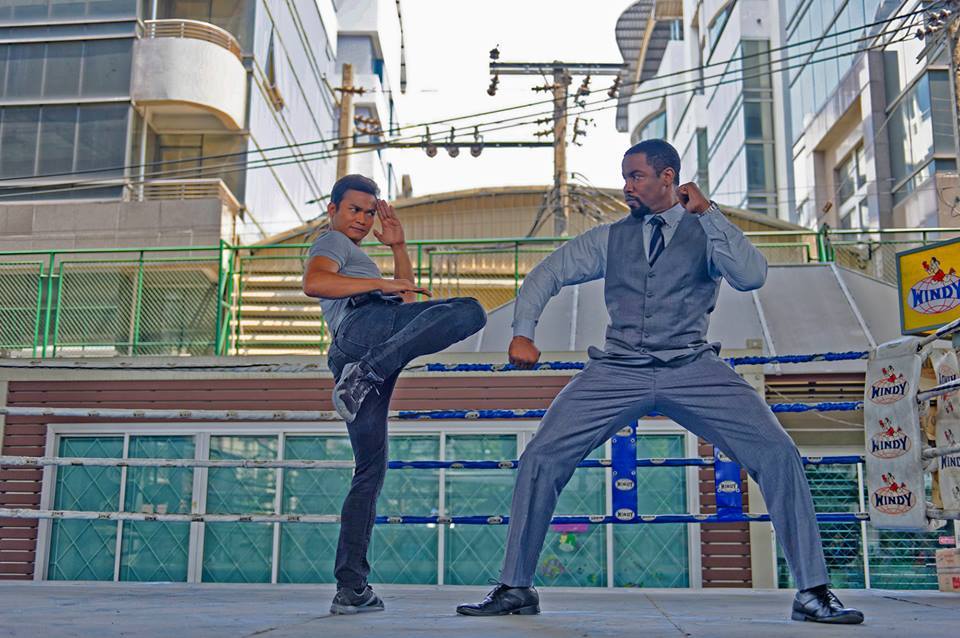 International action star Tony Jaa battles Michael Jai White in THE SKIN TRADE.