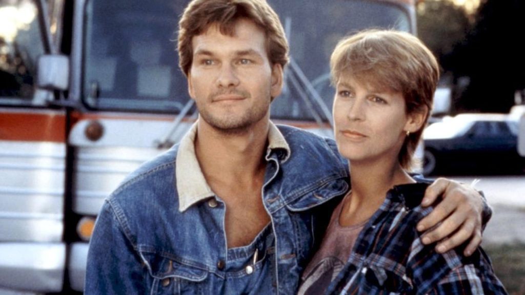 Swayze and Curtis in GRANDVIEW U.S.A.