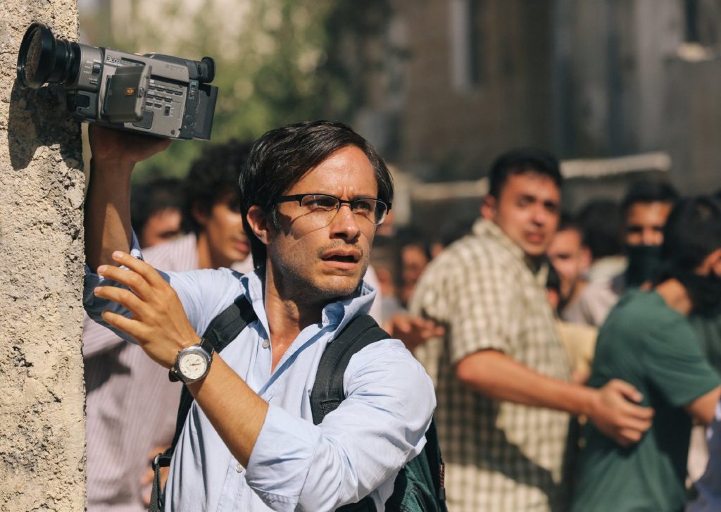 Gael García Bernal as Maziar Bahari , about to get into big trouble in ROSEWATER.