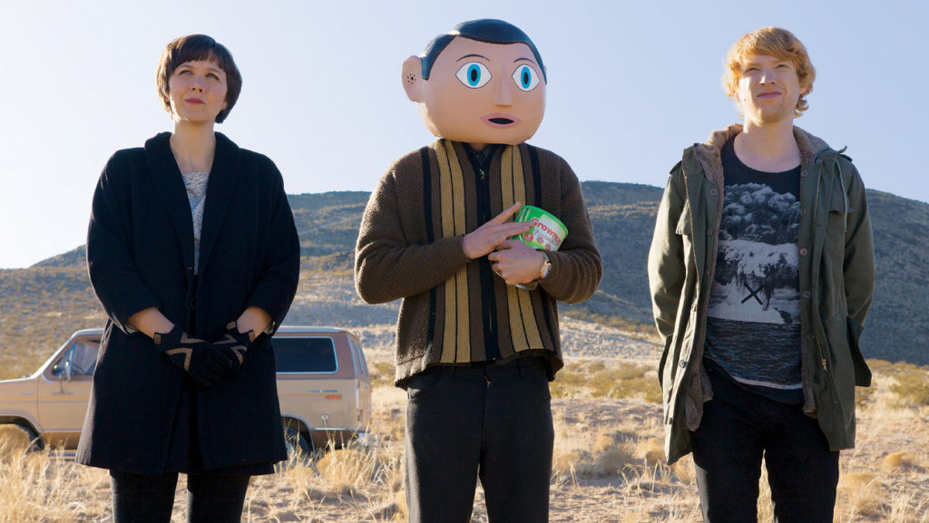 Maggie Gyllenhaal, Michael Fassbender and Domhnall Gleeson in FRANK.