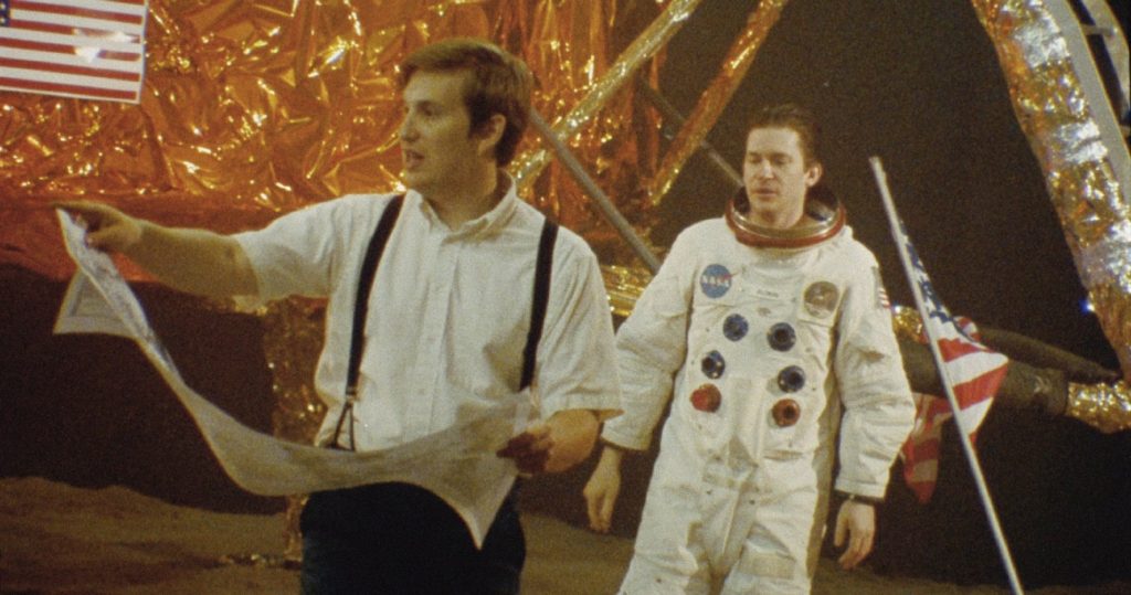 Matt Johnson (L) directs the moon landing and OPERATION AVALANCHE.