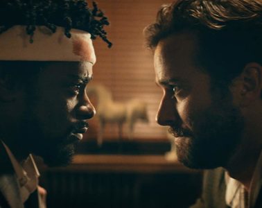 Lakeith Stanfield and Armie Hammer in SORRY TO BOTHER YOU (2018)
