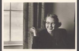 A photograph of Flannery O'Connor