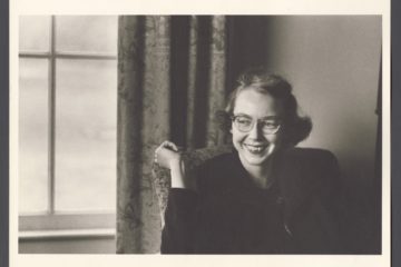 A photograph of Flannery O'Connor