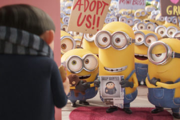 The Minions ask Gru to adopt them in MINIONS: THE RISE OF GRU (2022)