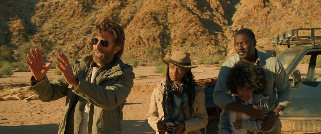 Sharlto Copley, Iyana Halley, Idris Elba, and Leah Jeffries in BEAST (2022)