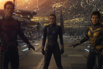 (L-R): Paul Rudd as Scott Lang/Ant-Man, Kathryn Newton as Cassandra "Cassie" Lang, Evangeline Lilly as Hope Van Dyne/Wasp in Marvel Studios' ANT-MAN AND THE WASP: QUANTUMANIA. Photo courtesy of Marvel Studios. © 2022 MARVEL.