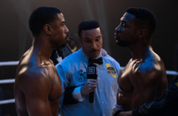 Michael B. Jordan and Jonathan Majors face off in the boxing ring in CREED III (2023)