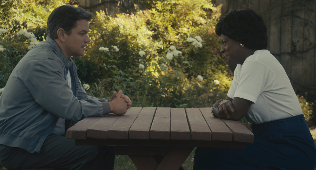 Matt Damon and Viola Davis chat in AIR (2023)