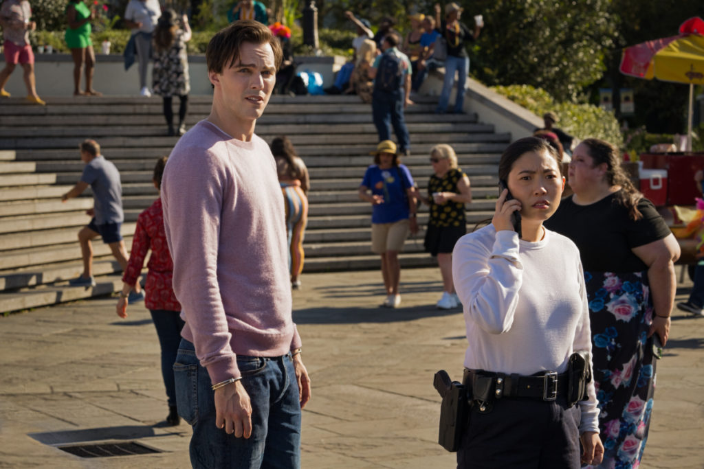 Nicholas Hoult and Awkwafina in RENFIELD (2023)