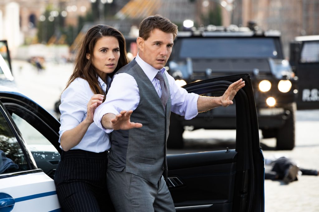 Hayley Atwell and Tom Cruise in MISSION: IMPOSSIBLE - DEAD RECKONING PART ONE