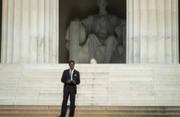 Rustin. Colman Domingo as Bayard Rustin. Cr. Parrish Lewis/Netflix © 2023