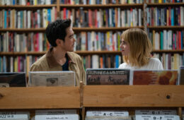 Justin H. Min and Lucy Boynton in THE GREATEST HITS. Photo by Merie Weismiller Wallace, Courtesy of Searchlight Pictures. © 2024 Searchlight Pictures All Rights Reserved.