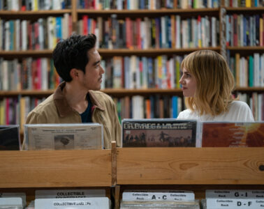 Justin H. Min and Lucy Boynton in THE GREATEST HITS. Photo by Merie Weismiller Wallace, Courtesy of Searchlight Pictures. © 2024 Searchlight Pictures All Rights Reserved.