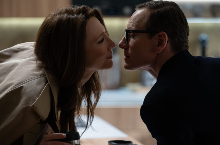 (L to R) Cate Blanchett as Kathryn St. Jean and Michael Fassbender as George Woodhouse in director Steven Soderbergh's BLACK BAG, a Focus Features release. Credit: Claudette Barius/Focus Features © 2025 All Rights Reserved.