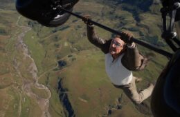 Tom Cruise hangs from a plane in MISSION: IMPOSSIBLE - THE FINAL RECKONING (2025)