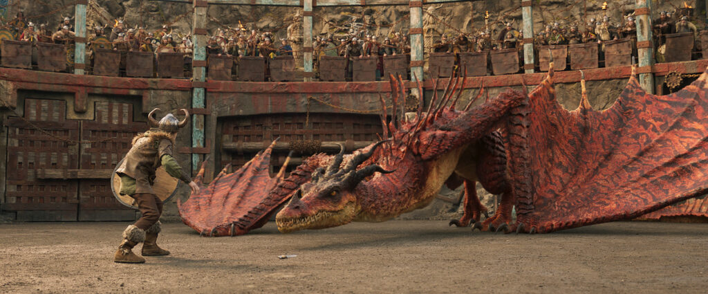 Mason Thames faces off with a dragon in HOW TO TRAIN YOUR DRAGON (2025)