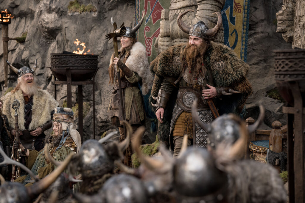 Stoick (Gerard Butler) in Universal Pictures’ live- action How to Train Your Dragon, written and directed by Dean DeBlois.