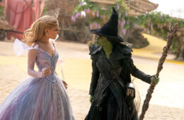 L to R: Ariana Grande is Glinda and Cynthia Erivo is Elphaba in WICKED FOR GOOD, directed by Jon M. Chu.