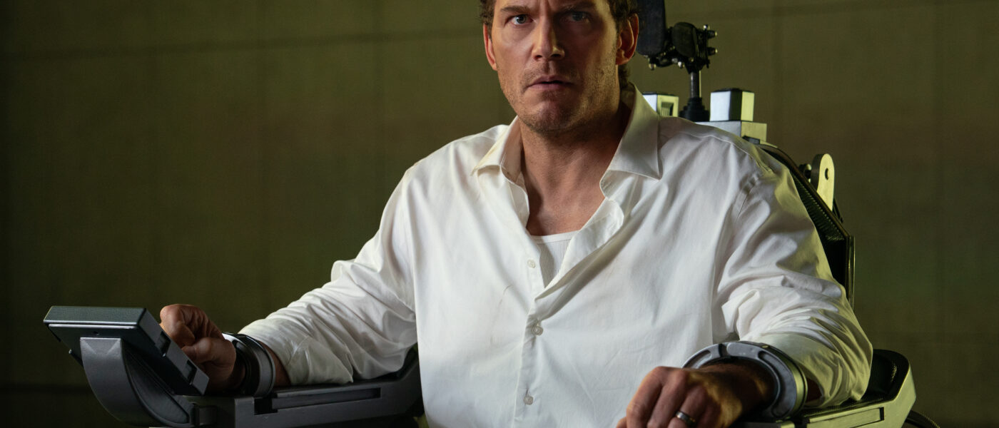 Chris Pratt stars as Chris Raven in MERCY, from Amazon MGM Studios. Photo credit: Justin Lubin © 2025 Amazon Content Services LLC. All Rights Reserved.