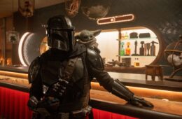 The Mandalorian (Pedro Pascal) and Grogu in Star Wars: The Mandalorian and Grogu (2026)