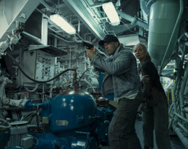 Jason Statham as Cole Reed and Annabelle Wallis as Angie Ellis in Mutiny. Photo Credit: Dan Smith/Lionsgate