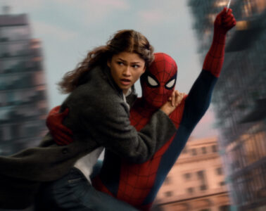 Spider-man swings with Zendaya in SPIDER-MAN: BRAND NEW DAY (2026)